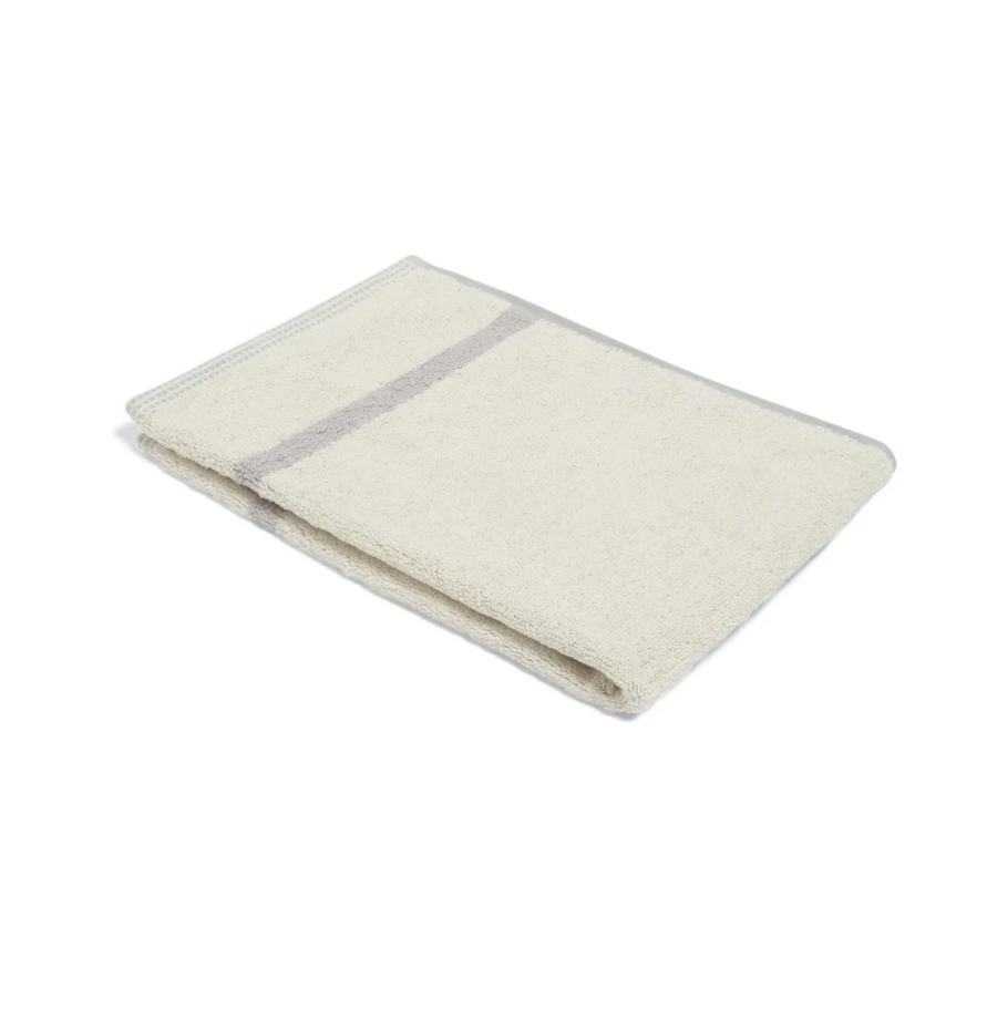 Butter/Stone Hand Towel - Dual Stripe - Loop Home