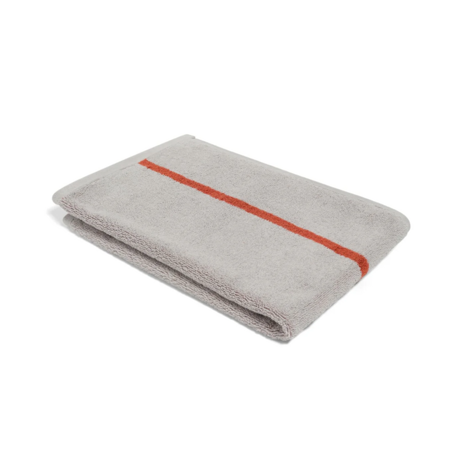 Terracotta/Stone Hand Towel - Simple Stripe - Loop Home