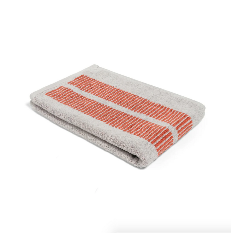 Terracotta/Stone Hand Towel - Dual Dash - Loop Home
