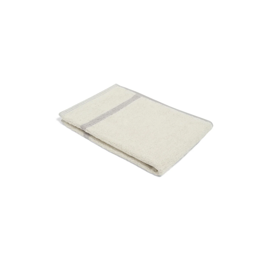 Butter/Stone Bath Sheet - Dual Stripe - Loop Home