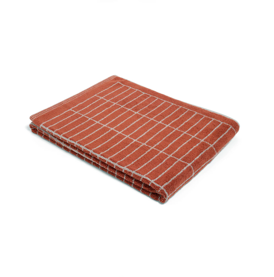 Terracotta/Stone Bath Towel - Tile - Loop Home