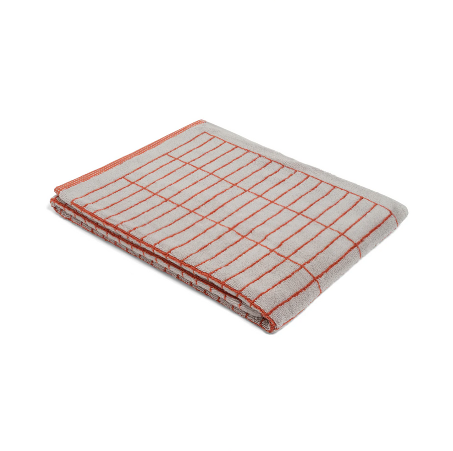 Terracotta/Stone Bath Towel - Tile - Loop Home