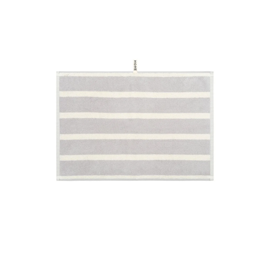 Butter/Stone Hand Towel - Bold Stripe - Loop Home