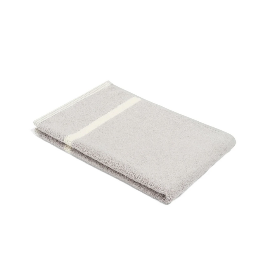 Butter/Stone Hand Towel - Dual Stripe - Loop Home