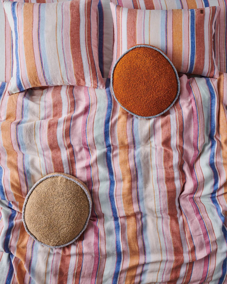Jaipur Stripe Linen European Pillowcase Set - Kip & Co.