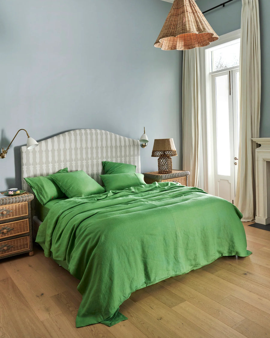 Green Tea Linen Euro Pillowcase Set - Kip & Co.