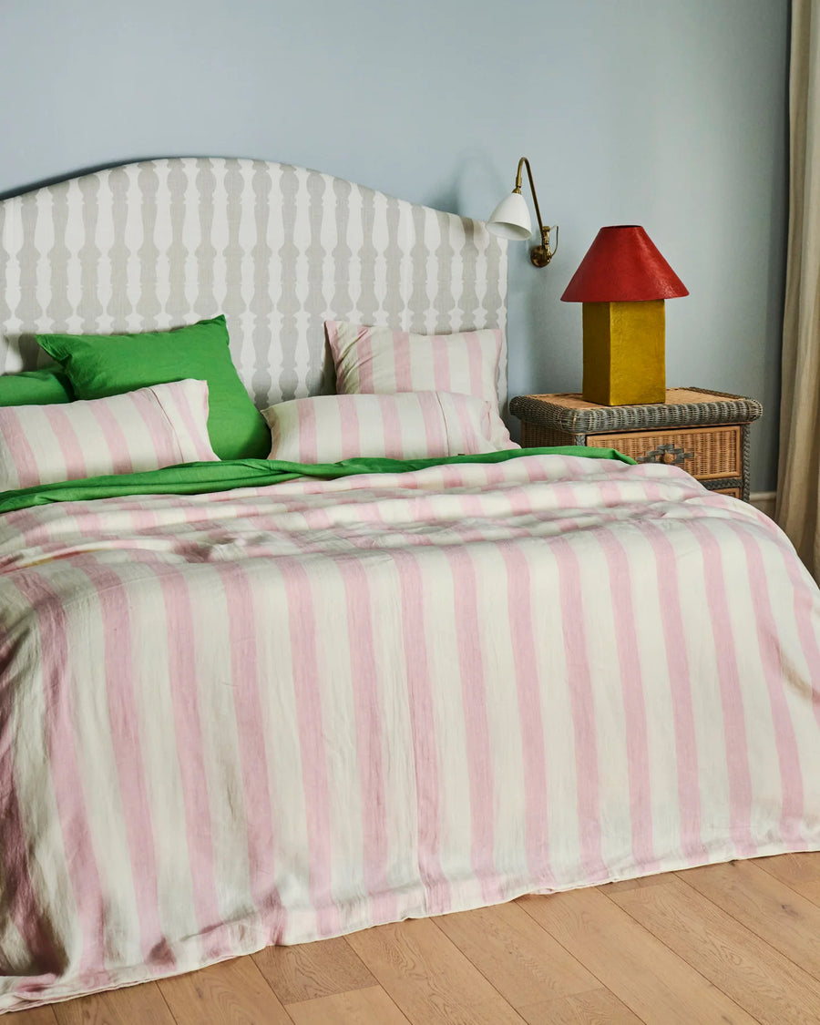 Candy Stripe Linen Quilt Cover - Kip & Co.