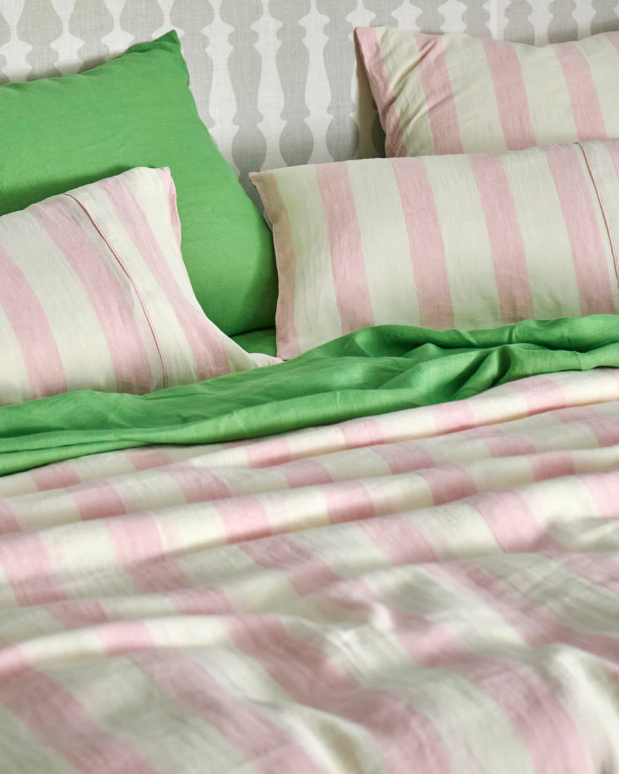 Candy Stripe Linen Pillowcase Set - Kip & Co.