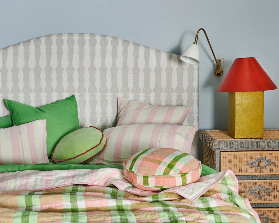 Candy Stripe Linen Euro Pillowcase Set - Kip & Co.