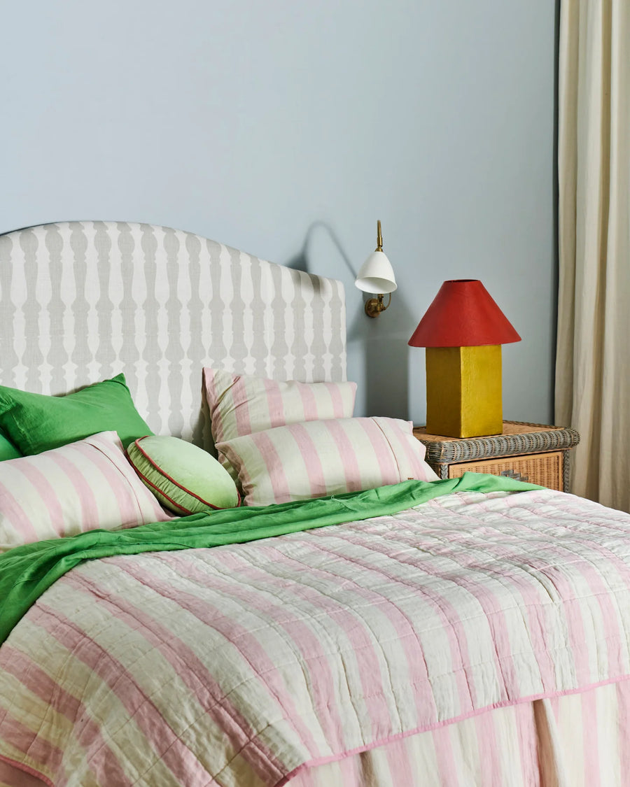 Candy Stripe Linen Euro Pillowcase Set - Kip & Co.