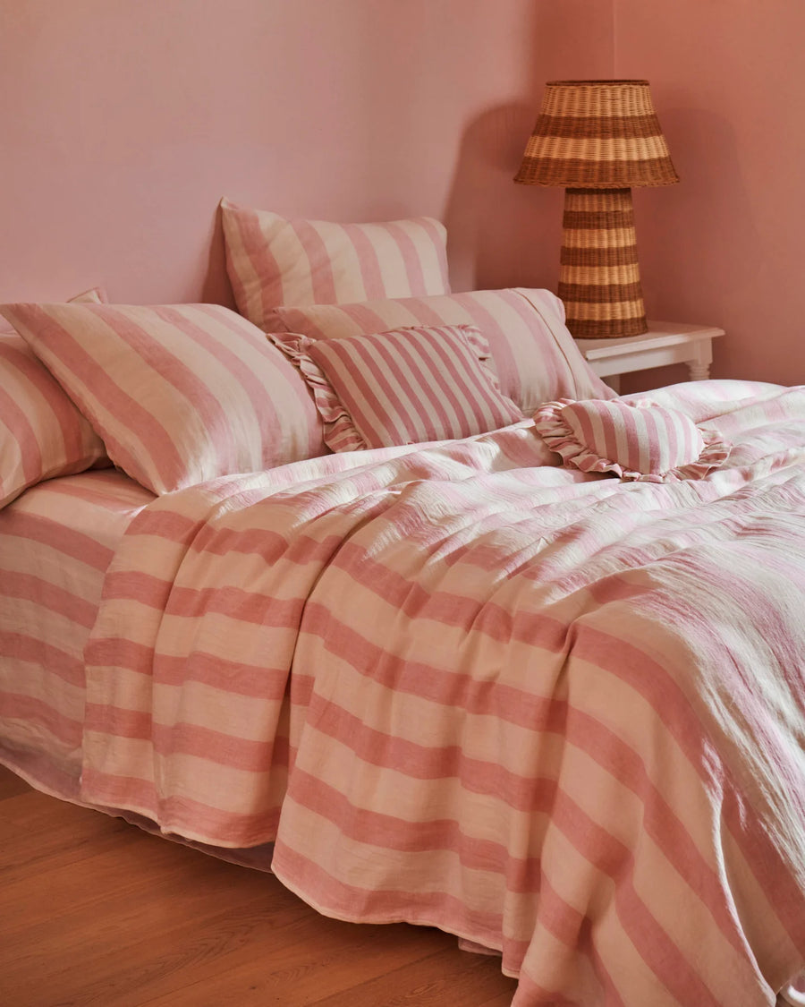 Candy Stripe Linen Quilt Cover - Kip & Co.