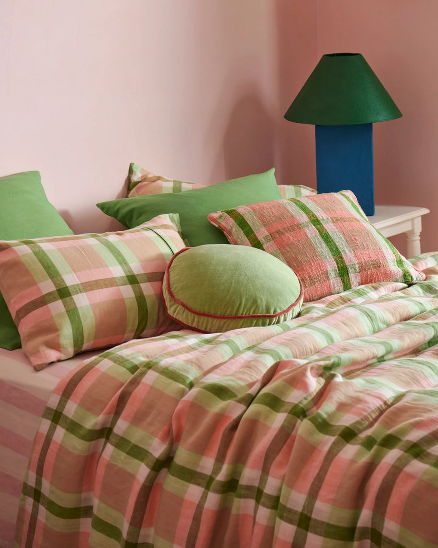 Green Tea Linen Euro Pillowcase Set - Kip & Co.