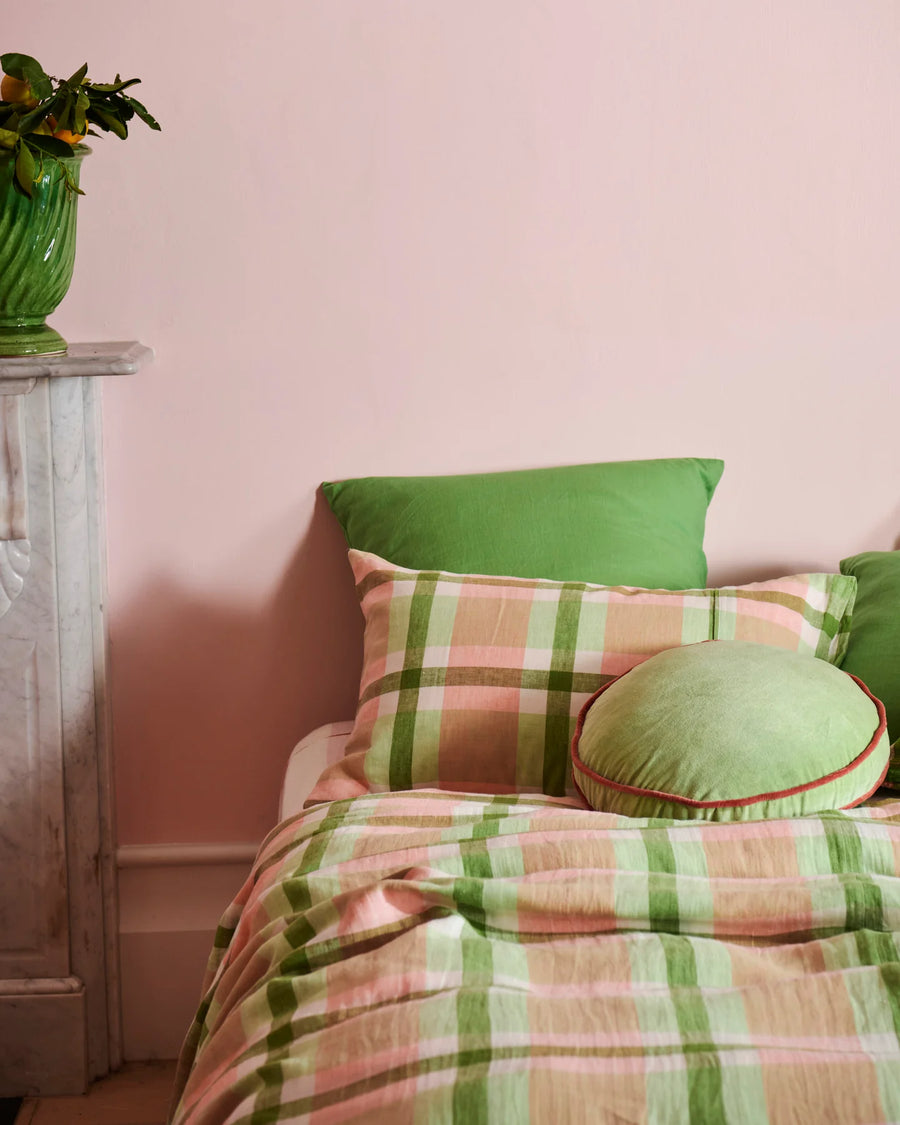 Green Tea Linen Euro Pillowcase Set - Kip & Co.