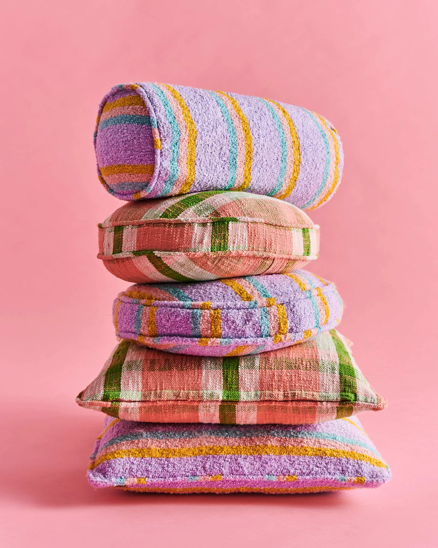 Mirage Stripe Boucle Bolster Cushion - Kip & Co.