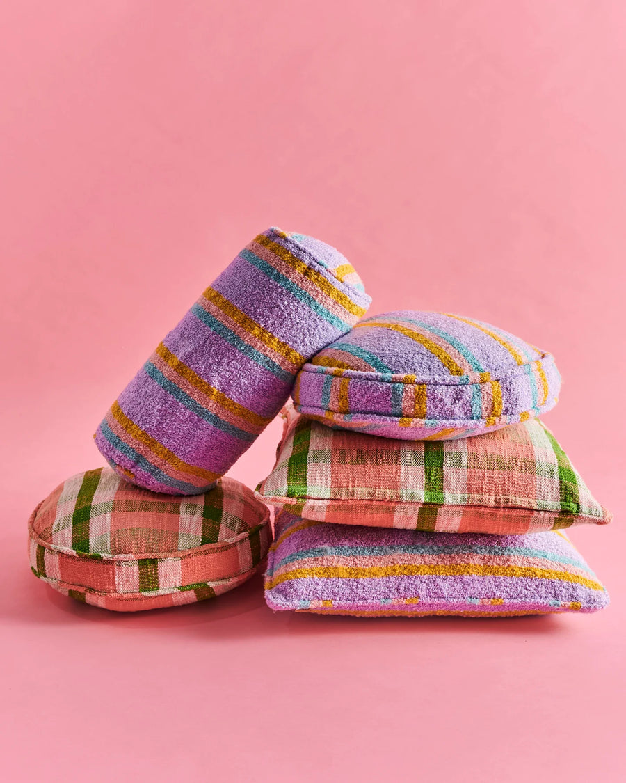 Mirage Stripe Boucle Bolster Cushion - Kip & Co.