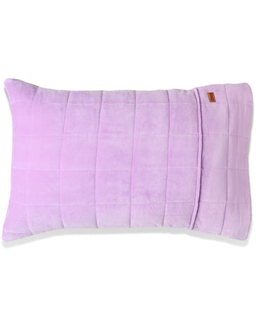 Lilac Palm Velvet Quilted Pillowcases - Kip & Co.