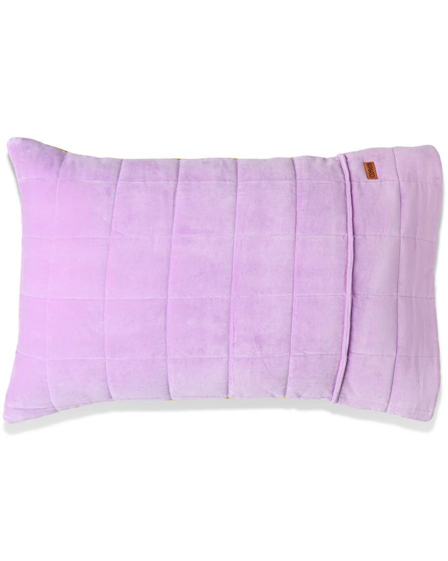 Lilac Palm Velvet Quilted Pillowcases - Kip & Co.