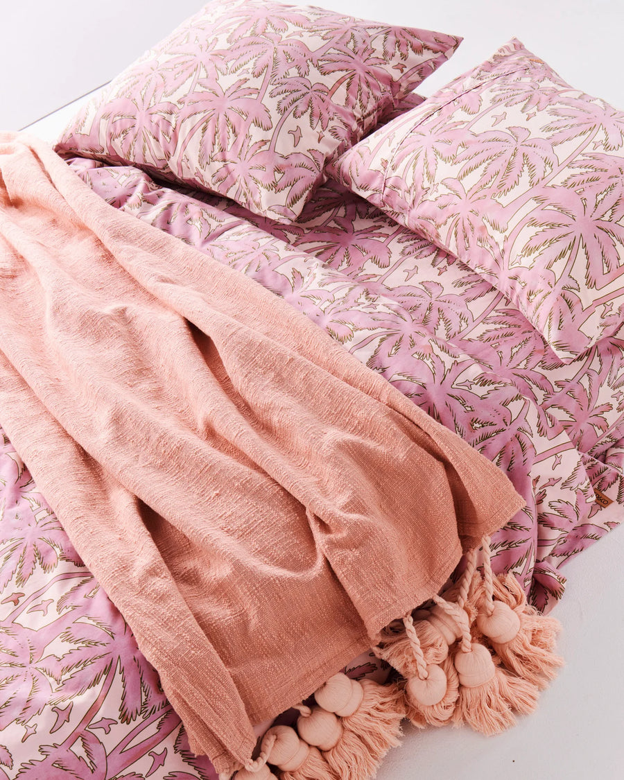 Balmy Palmy Cotton Euro Pillowcase Set - Kip & Co.