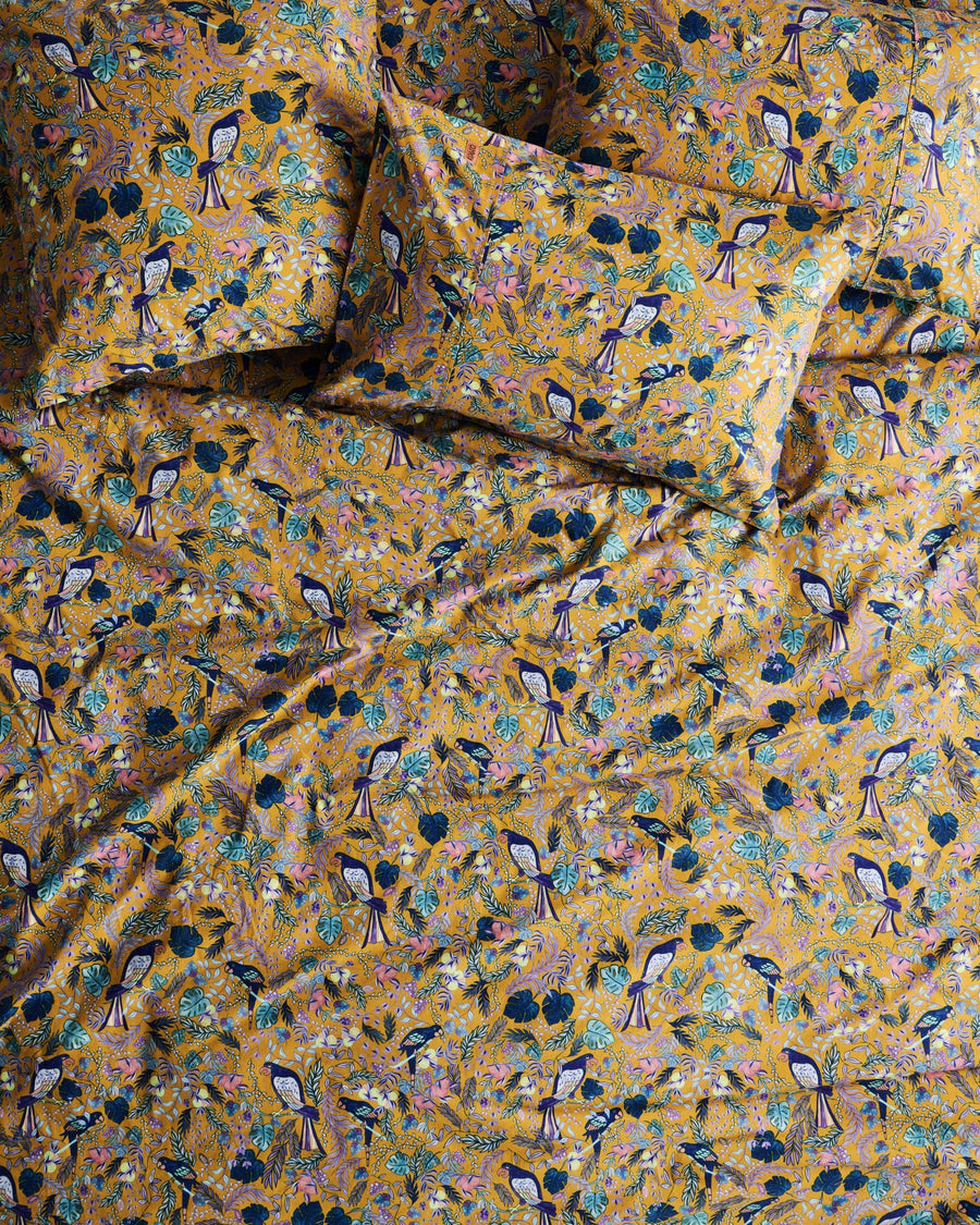 Birds Of Paradise Organic Cotton Quilt Cover - Kip & Co.