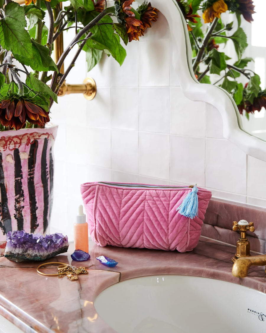 Candy Crush Velvet Toiletry Bag - Kip & Co.