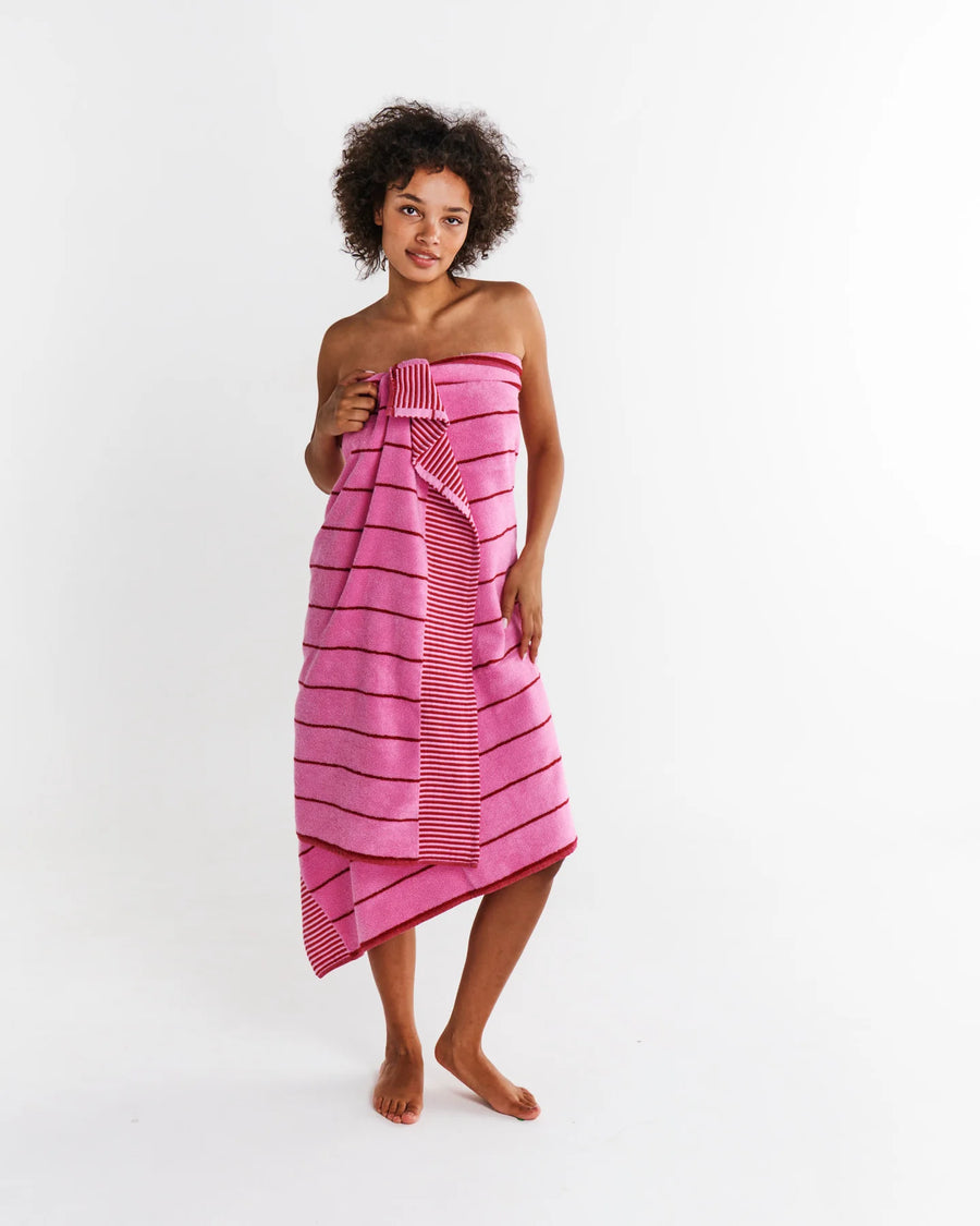 Iced Vovo Stripe Terry Bath Sheet / Beach Towel - Kip & Co.