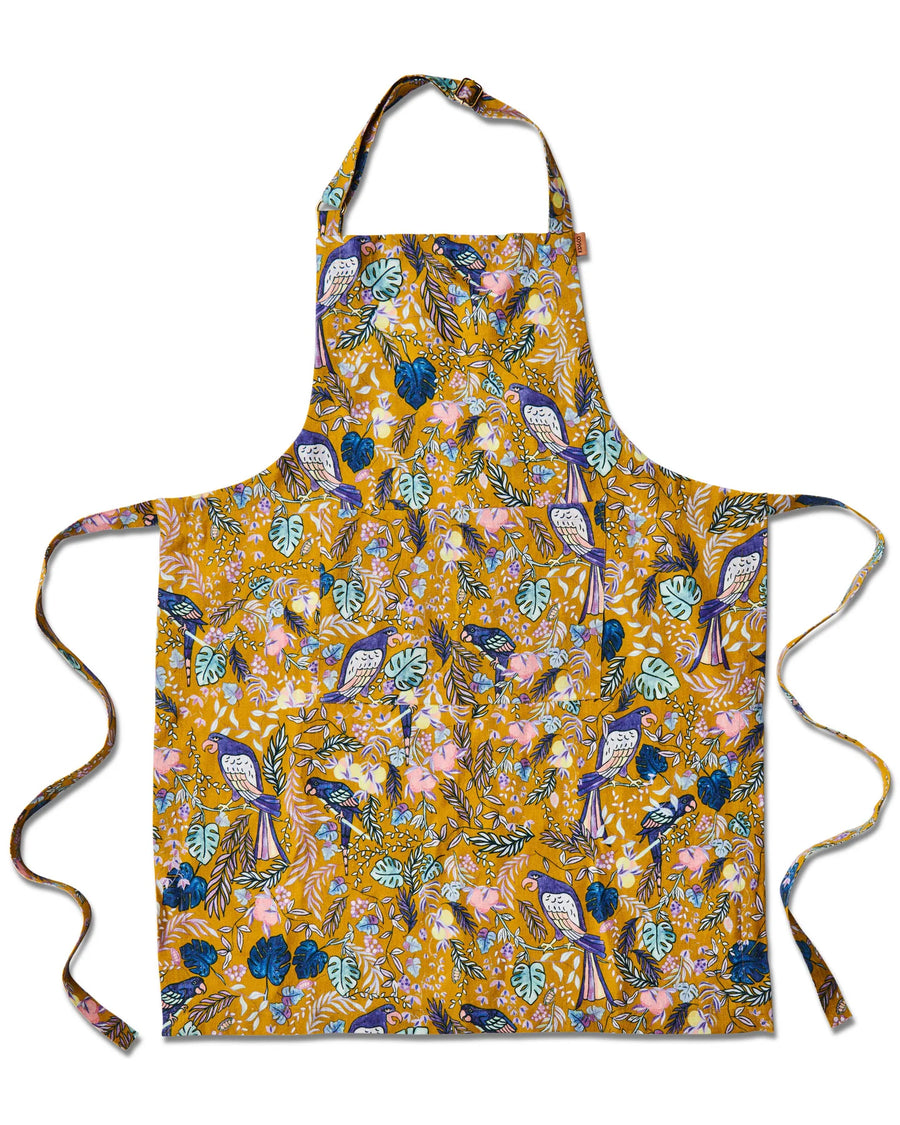 Birds Of Paradise Linen Apron - Kip & Co.