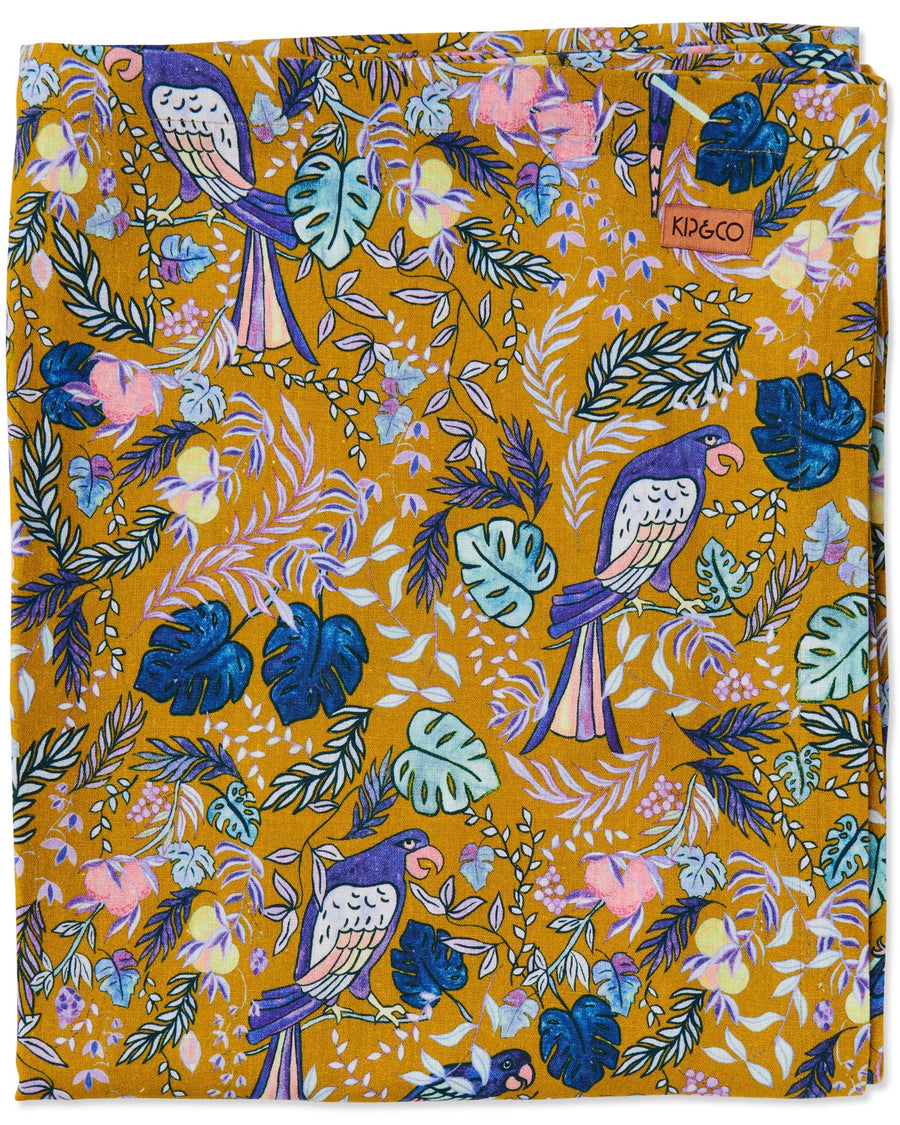 Birds Of Paradise Linen Tablecloth - Kip & Co.