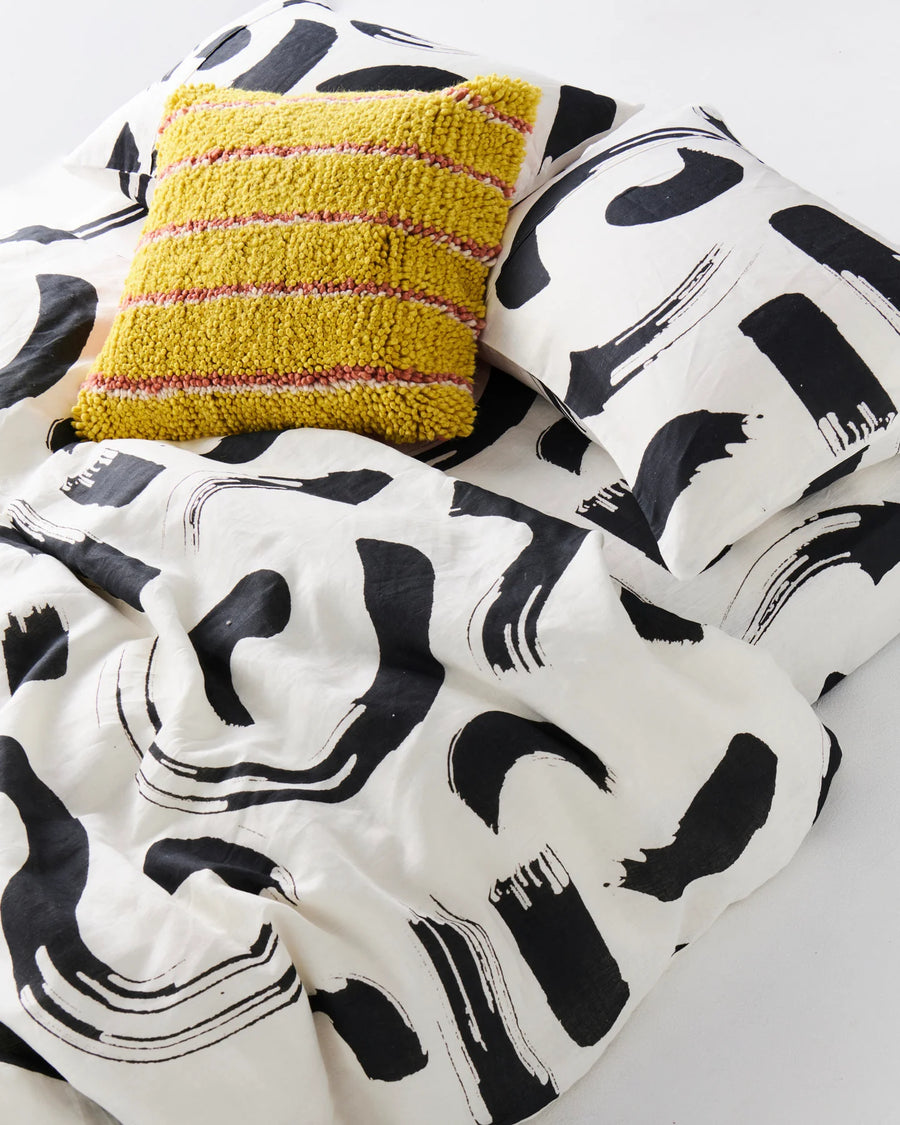 Pina Colada Stripe Felted Wool Cushion - Kip & Co.