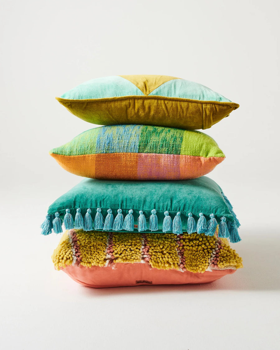 Pina Colada Stripe Felted Wool Cushion - Kip & Co.