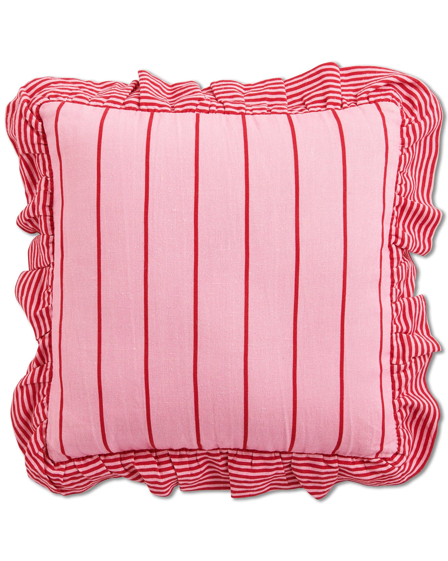 Iced Vovo Stripe Frill Upholstery Cushion - Kip & Co.