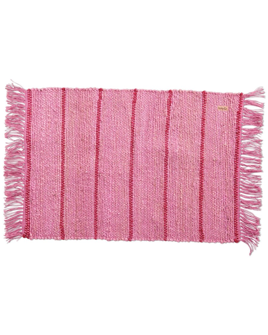 Iced Vovo Stripe Jute Floor Mat - Kip & Co.