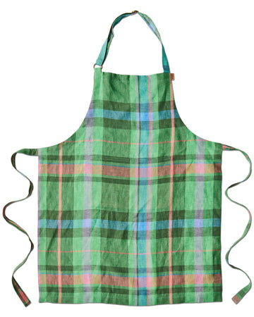 Jewel Of The Nile Tartan Linen Apron - Kip & Co.