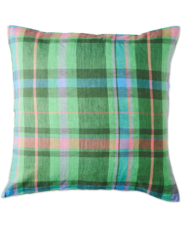 Jewel Of The Nile Tartan Linen Euro Pillowcase Set - Kip & Co.