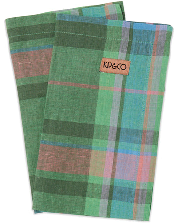 Jewel Of The Nile Tartan Linen 4P Napkin Set - Kip & Co.