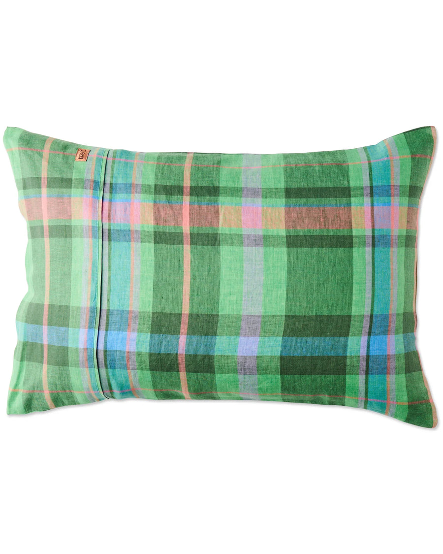 Jewel Of The Nile Tartan Linen Pillowcase Set - Kip & Co.