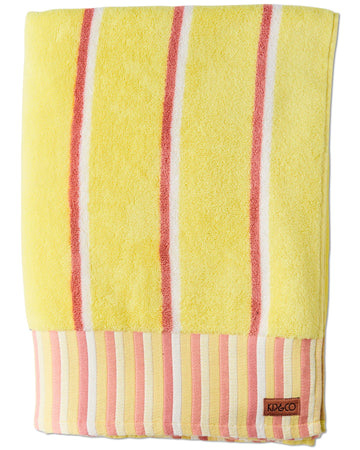 Pina Colada Stripe Terry Bath Sheet / Beach Towel - Kip & Co.