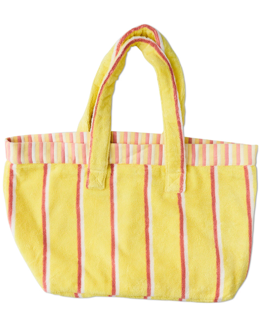 Pina Colada Stripe Terry Oversized Beach Bag - Kip & Co.