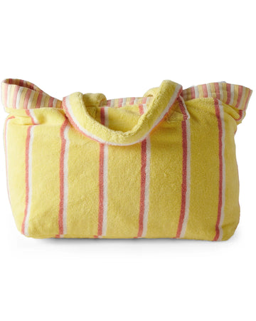 Pina Colada Stripe Terry Oversized Beach Bag - Kip & Co.