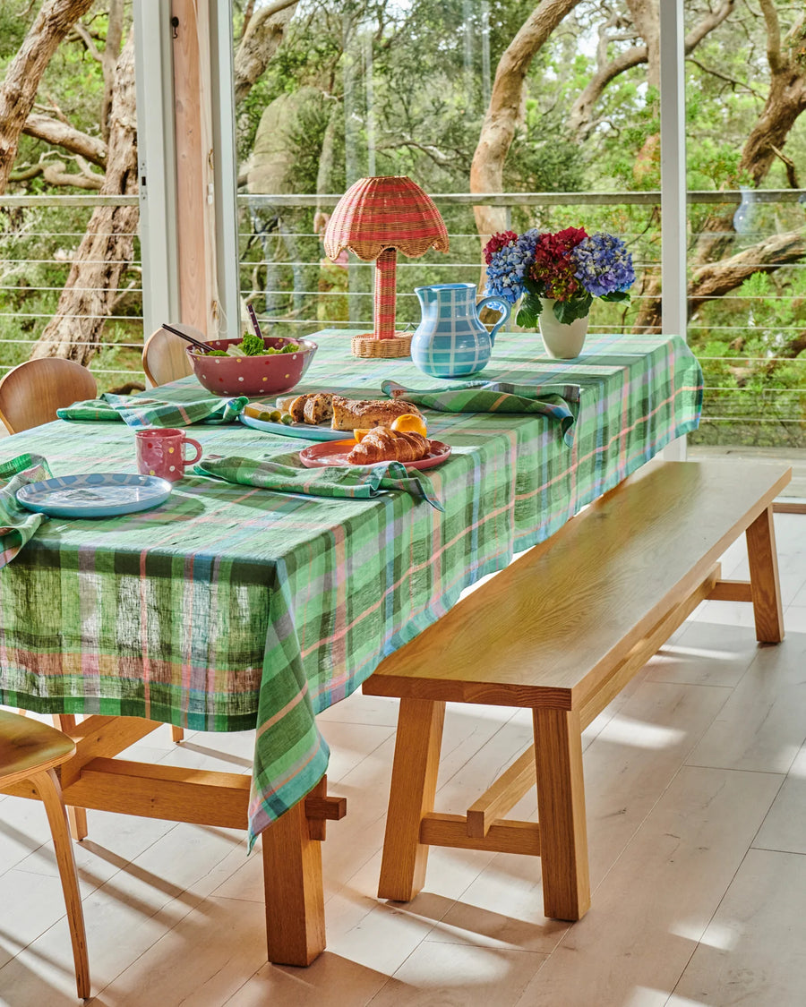 Jewel Of The Night Tartan Linen Tablecloth - Kip & Co.