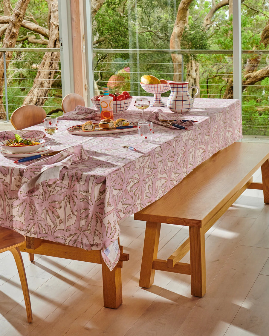 Balmy Palmy Linen Tablecloth - Kip & Co.