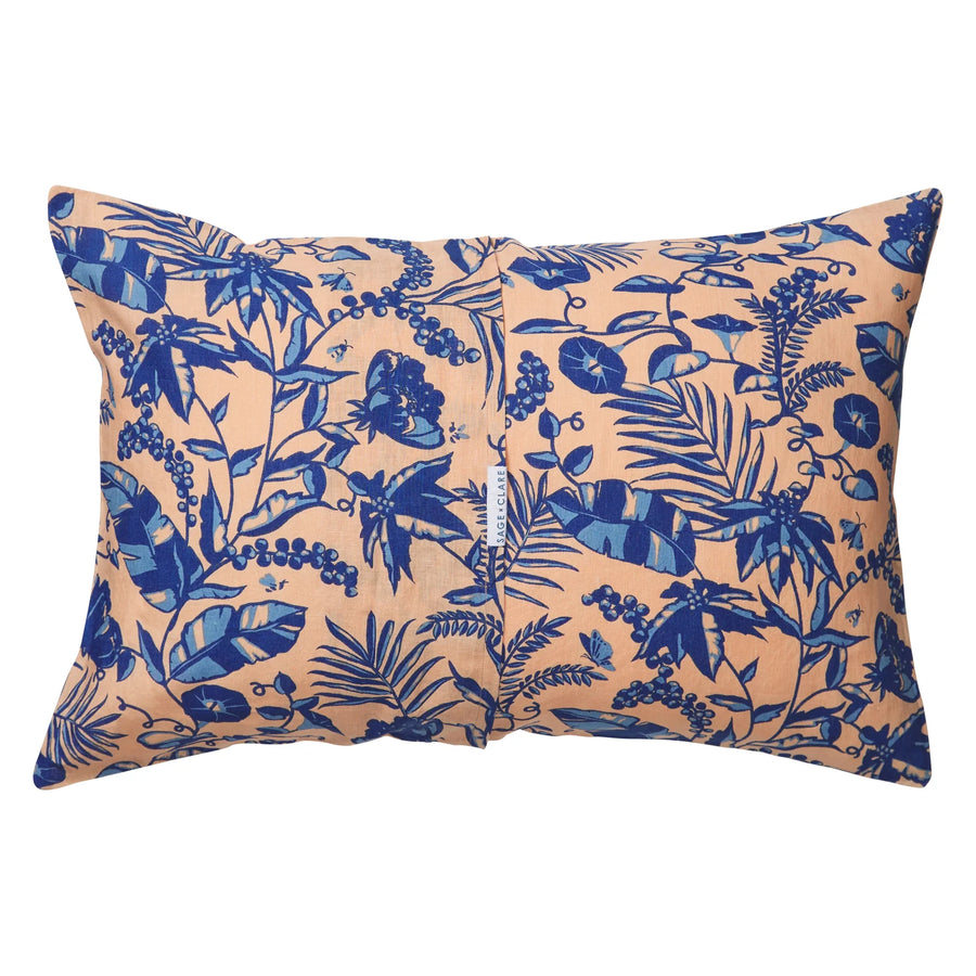 Safia Linen Pillowcase Set - Blue Jay - Sage & Clare