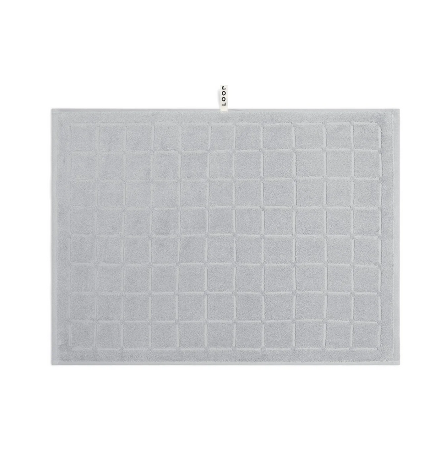 Stone Bath Mat - Raised Grid - Loop Home