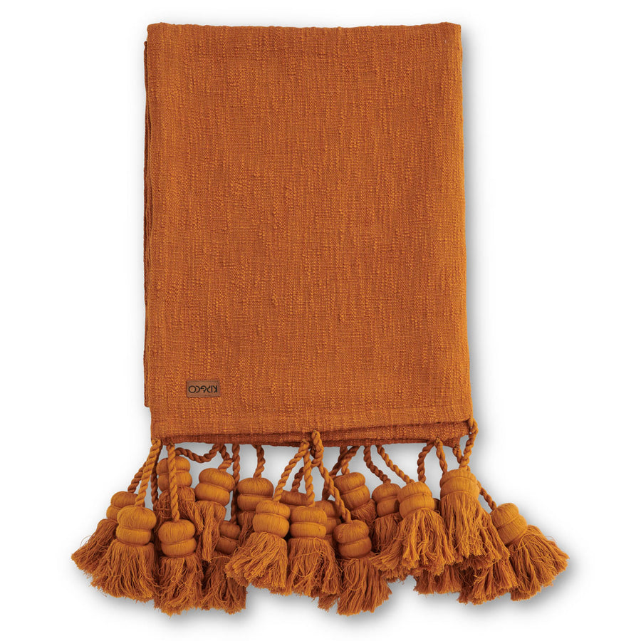 Inca Gold Tassel Throw Kip Co