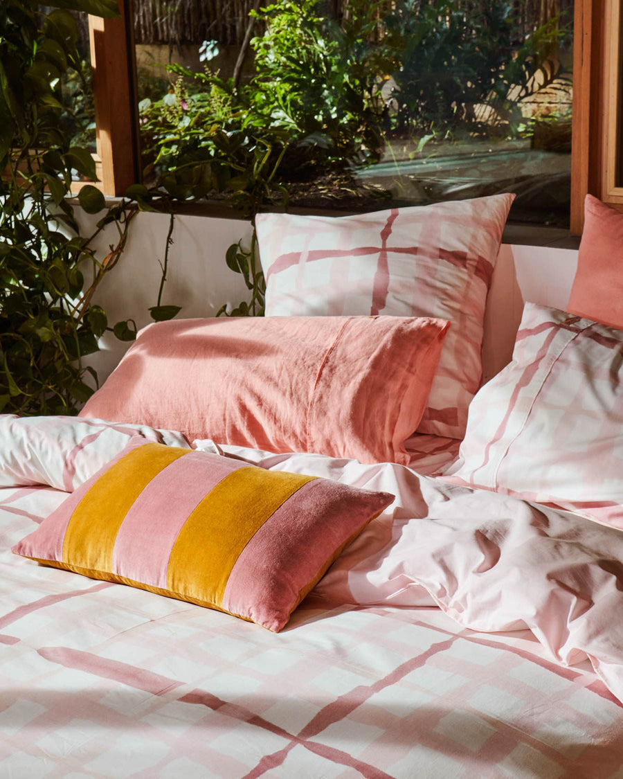 Inky Wink Pink Organic Cotton European Pillowcases 2P Set - Kip & Co.