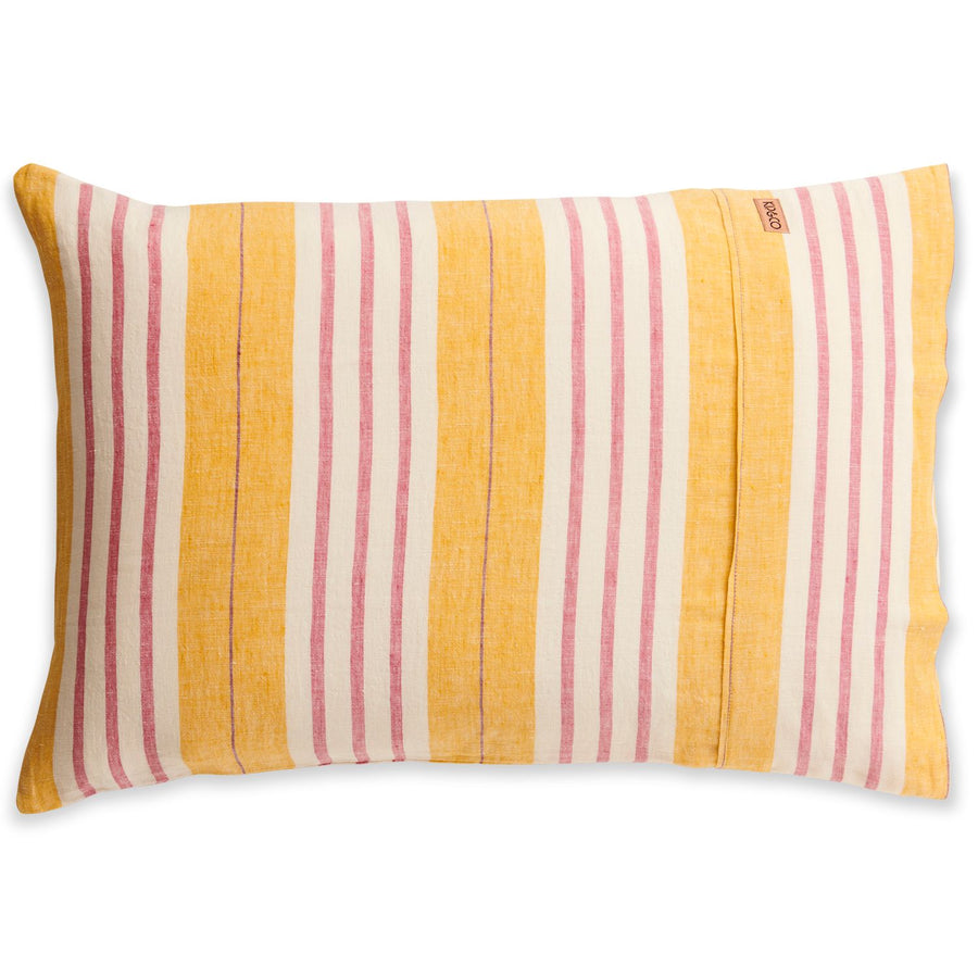 Sweet Stripe Woven Linen Pillowcase Set - Kip & Co.